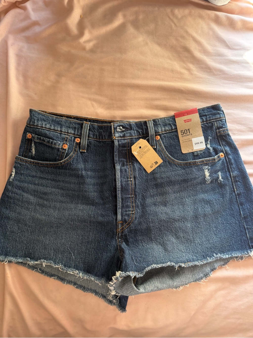 Levi's 501 Dark Blue Women's Denim Shorts